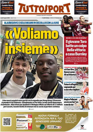 Prima pagina Tuttosport di oggi - Quotidiano sport
