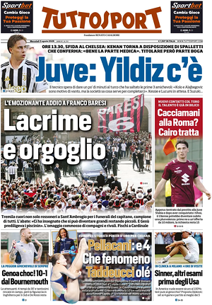 Prima pagina Tuttosport di oggi - Quotidiano sport