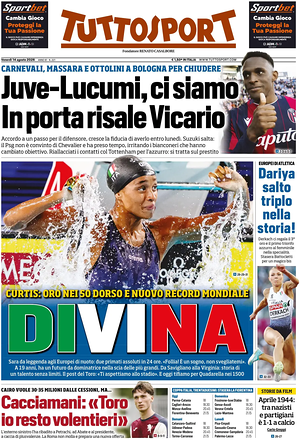 Prima pagina Tuttosport di oggi - Quotidiano sport