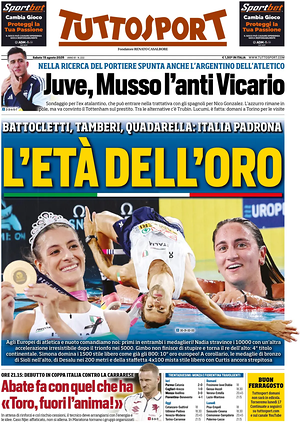 Prima pagina Tuttosport di oggi - Quotidiano sport