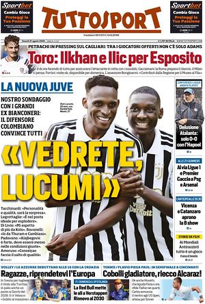 Prima pagina Tuttosport di oggi - Quotidiano sport