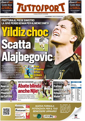 Prima pagina Tuttosport di oggi - Quotidiano sport