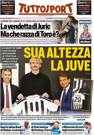 Prima pagina Tuttosport di oggi - Quotidiano sport