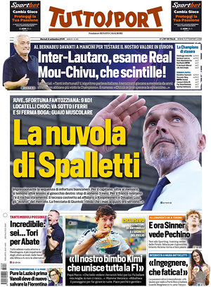 Prima pagina Tuttosport di oggi - Quotidiano sport