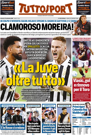 Prima pagina Tuttosport di oggi - Quotidiano sport