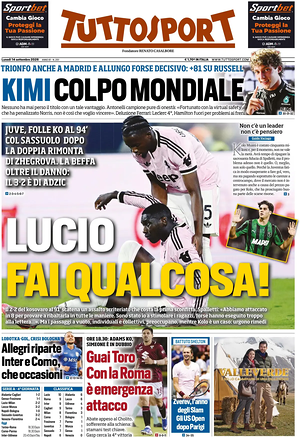 Prima pagina Tuttosport di oggi - Quotidiano sport