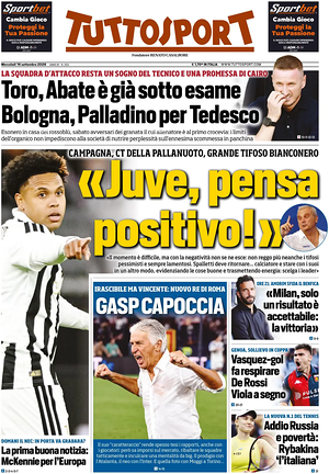 Prima pagina Tuttosport di oggi - Quotidiano sport