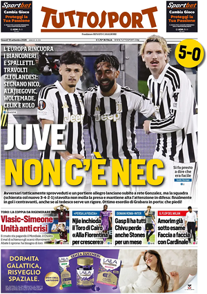 Prima pagina Tuttosport di oggi - Quotidiano sport