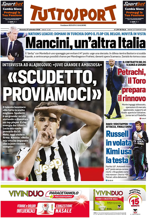 Prima pagina Tuttosport di oggi - Quotidiano sport