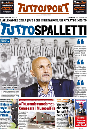 Prima pagina Tuttosport di oggi - Quotidiano sport