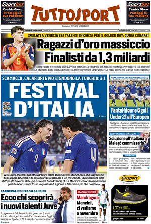 Prima pagina Tuttosport di oggi - Quotidiano sport