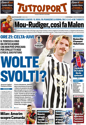 Prima pagina Tuttosport di oggi - Quotidiano sport