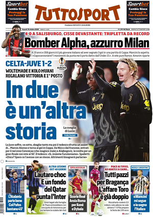 Prima pagina Tuttosport di oggi - Quotidiano sport