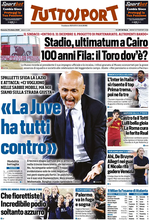 Prima pagina Tuttosport di oggi - Quotidiano sport
