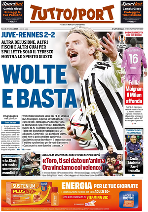 Prima pagina Tuttosport di oggi - Quotidiano sport