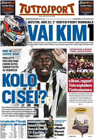 Prima pagina Tuttosport di oggi - Quotidiano sport
