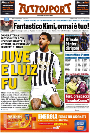 Prima pagina Tuttosport di oggi - Quotidiano sport