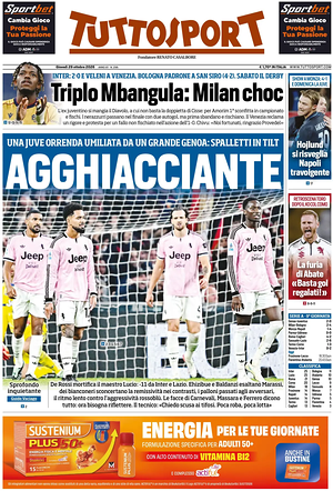 Prima pagina Tuttosport di oggi - Quotidiano sport
