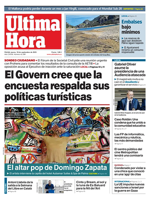 Prima pagina Ultima Hora di oggi - Quotidiano regionale