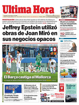 Prima pagina Ultima Hora di oggi - Quotidiano regionale