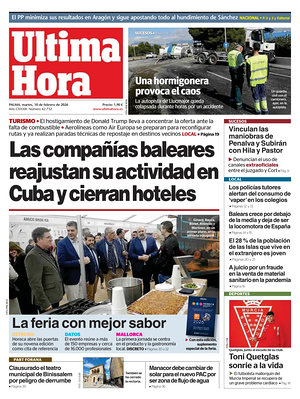 Prima pagina Ultima Hora di oggi - Quotidiano regionale