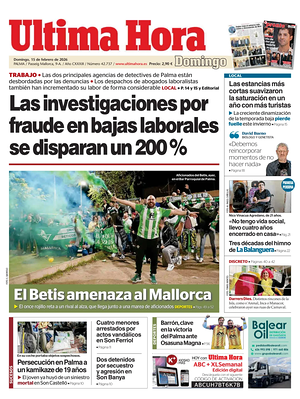 Prima pagina Ultima Hora di oggi - Quotidiano regionale