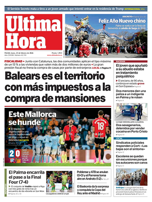 Prima pagina Ultima Hora di oggi - Quotidiano regionale