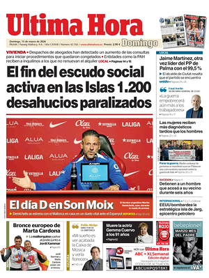 Prima pagina Ultima Hora di oggi - Quotidiano regionale