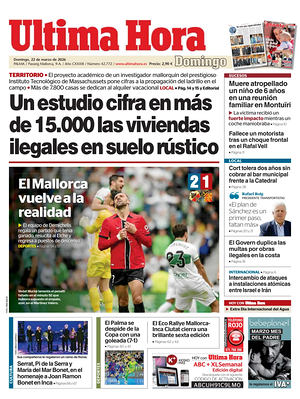 Prima pagina Ultima Hora di oggi - Quotidiano regionale