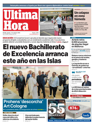 Prima pagina Ultima Hora di oggi - Quotidiano regionale