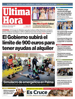 Ultima Hora prima pagina