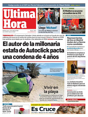 Prima pagina Ultima Hora di oggi - Quotidiano regionale