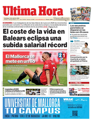 Prima pagina Ultima Hora di oggi - Quotidiano regionale