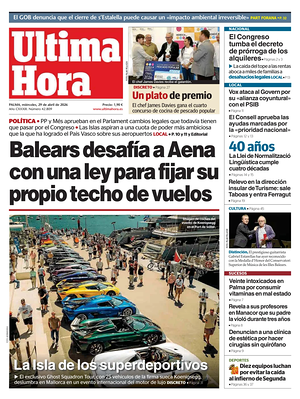 Ultima Hora prima pagina