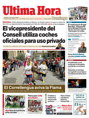 Prima pagina Ultima Hora di oggi - Quotidiano regionale