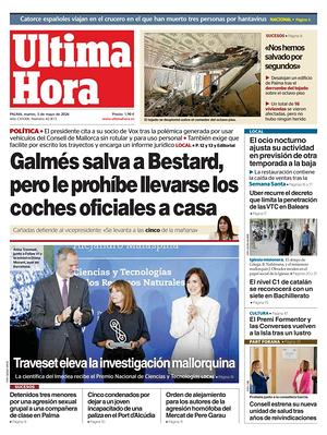 Prima pagina Ultima Hora di oggi - Quotidiano regionale