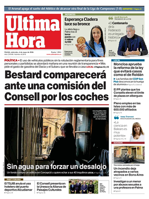Prima pagina Ultima Hora di oggi - Quotidiano regionale