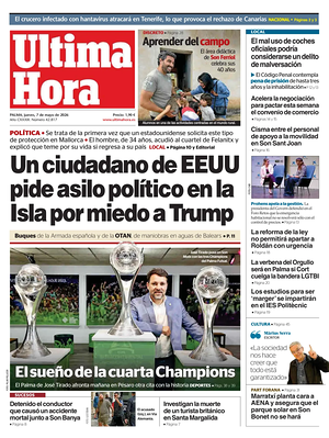 Prima pagina Ultima Hora di oggi - Quotidiano regionale
