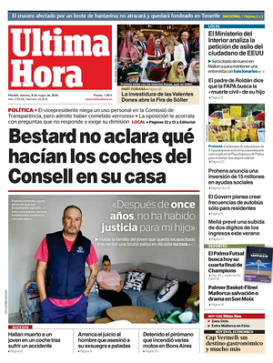 Prima pagina Ultima Hora di oggi - Quotidiano regionale