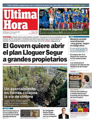 Prima pagina Ultima Hora di oggi - Quotidiano regionale