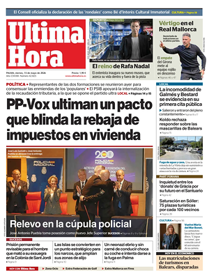 Prima pagina Ultima Hora di oggi - Quotidiano regionale