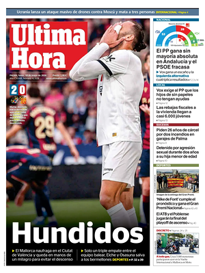 Prima pagina Ultima Hora di oggi - Quotidiano regionale