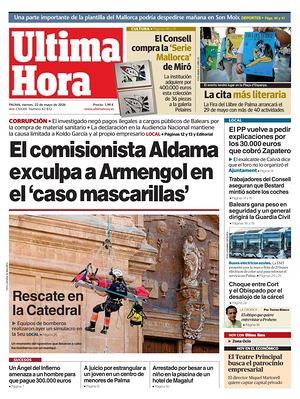 Prima pagina Ultima Hora di oggi - Quotidiano regionale