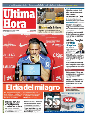 Prima pagina Ultima Hora di oggi - Quotidiano regionale