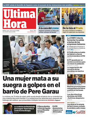 Prima pagina Ultima Hora di oggi - Quotidiano regionale