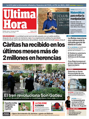 Prima pagina Ultima Hora di oggi - Quotidiano regionale