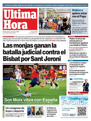 Prima pagina Ultima Hora di oggi - Quotidiano regionale