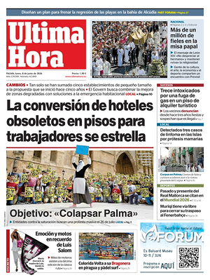 Prima pagina Ultima Hora di oggi - Quotidiano regionale
