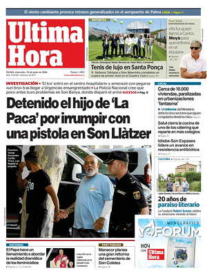 Prima pagina Ultima Hora di oggi - Quotidiano regionale