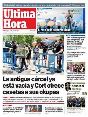 Prima pagina Ultima Hora di oggi - Quotidiano regionale